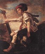 FETI, Domenico David with the Head of Goliath Sweden oil painting artist